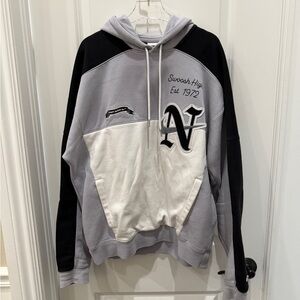Nike Gray, Black, and White Hoodie